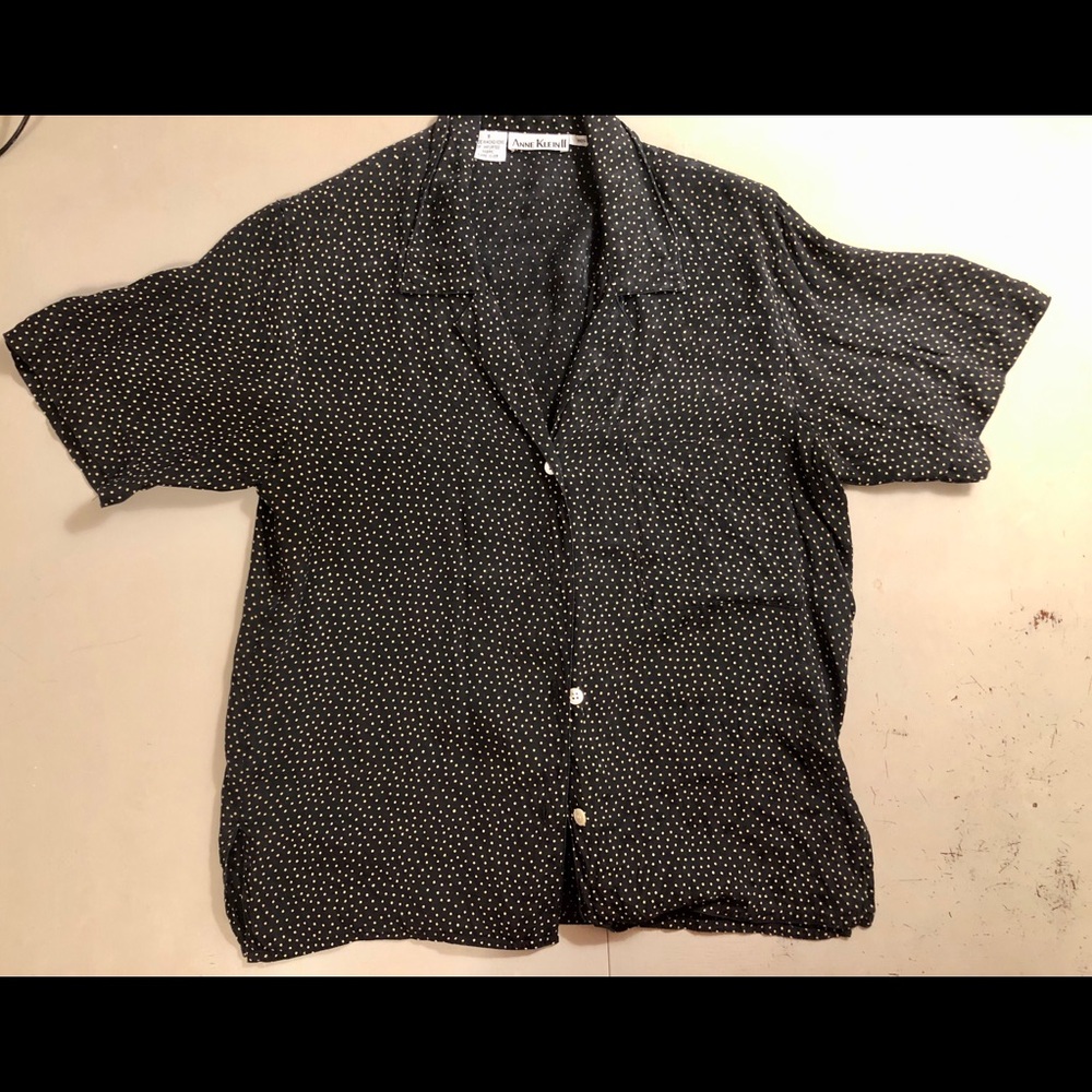Black silk blouse Anne Klein